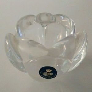 Royal Copenhagen Crystal Floral Voltive Candle Holder